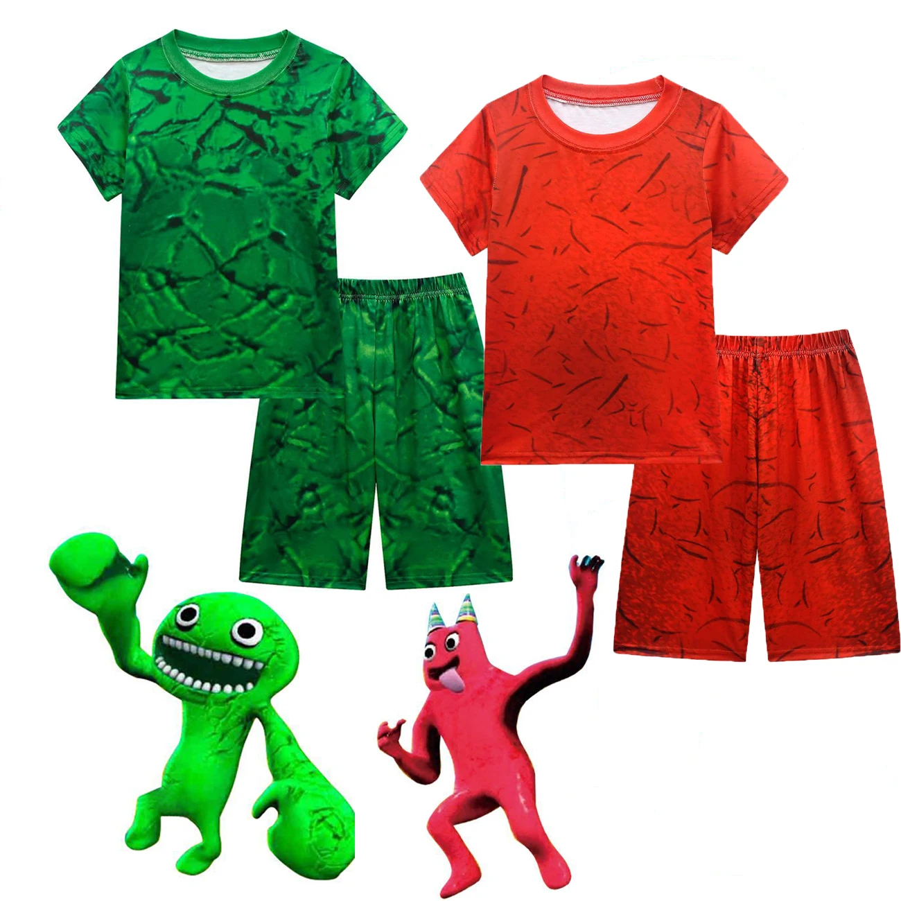 2 шт. футболка с коротким рукавом и штаны для мальчиков девочек