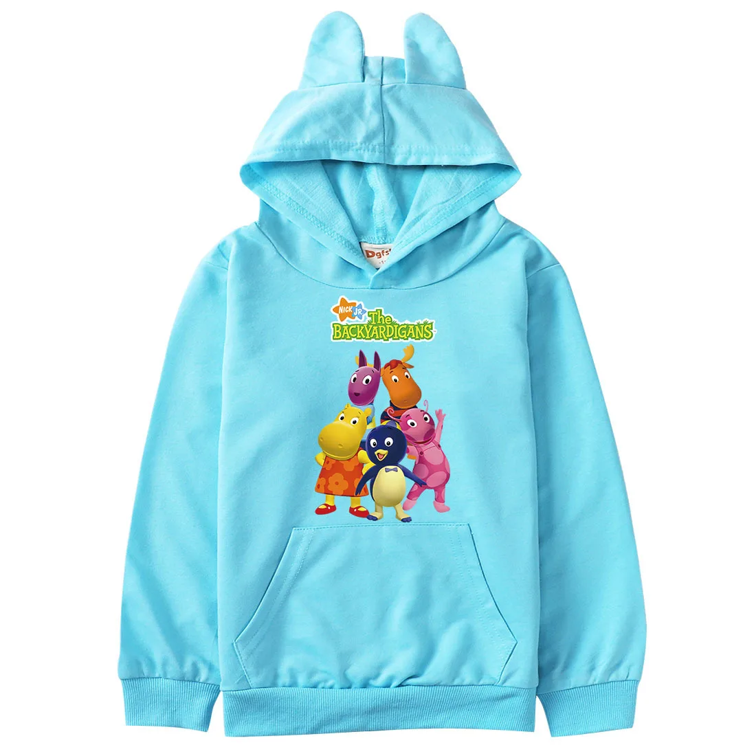 

Children Cartoon Backyardigans Hoodie Kids Fashion Clothes for Teens Girls Cute Cat Ears Hoodies Baby Boy Long Sleeve Sweatshirt