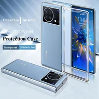 ultra thin transparent flip folding screen phone case all inclusive lens hard pc anti drop protective cover for vivo x fold