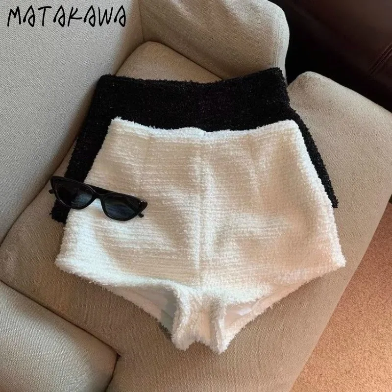 Шорты Matakawa Женские однотонные модные базовые штаны в Корейском стиле с