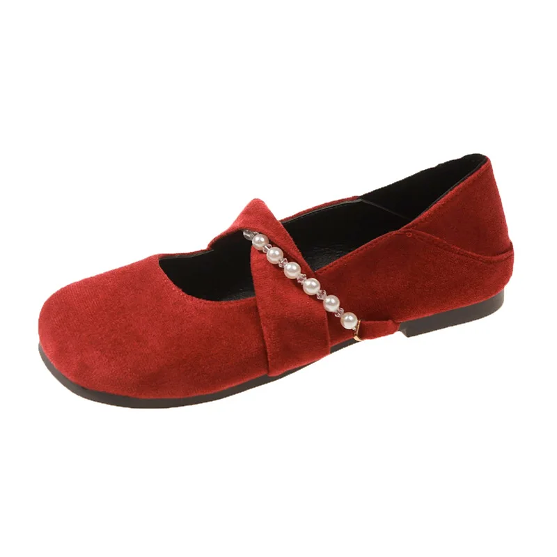 Flats Beads Women Shoes Sandals Summer 2023 New Designer Casual Walking Shoes Sport Loafers Ballet Dance Running Femme Zapatos