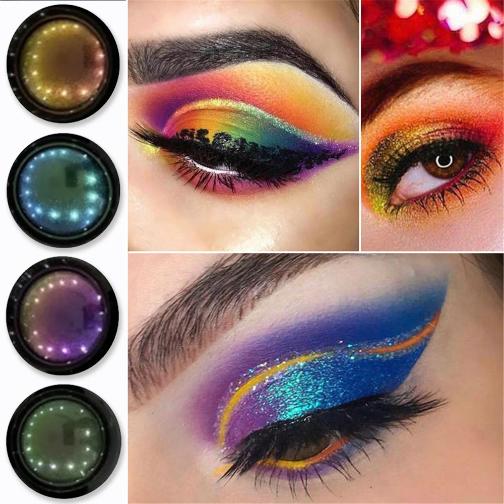 

Optical Chameleons Eyeshadow Diamond Gloss Shiny High Gloss Mono Eyeshadow Eyeshadow Pallete Eye Glitter Pigment wholesale