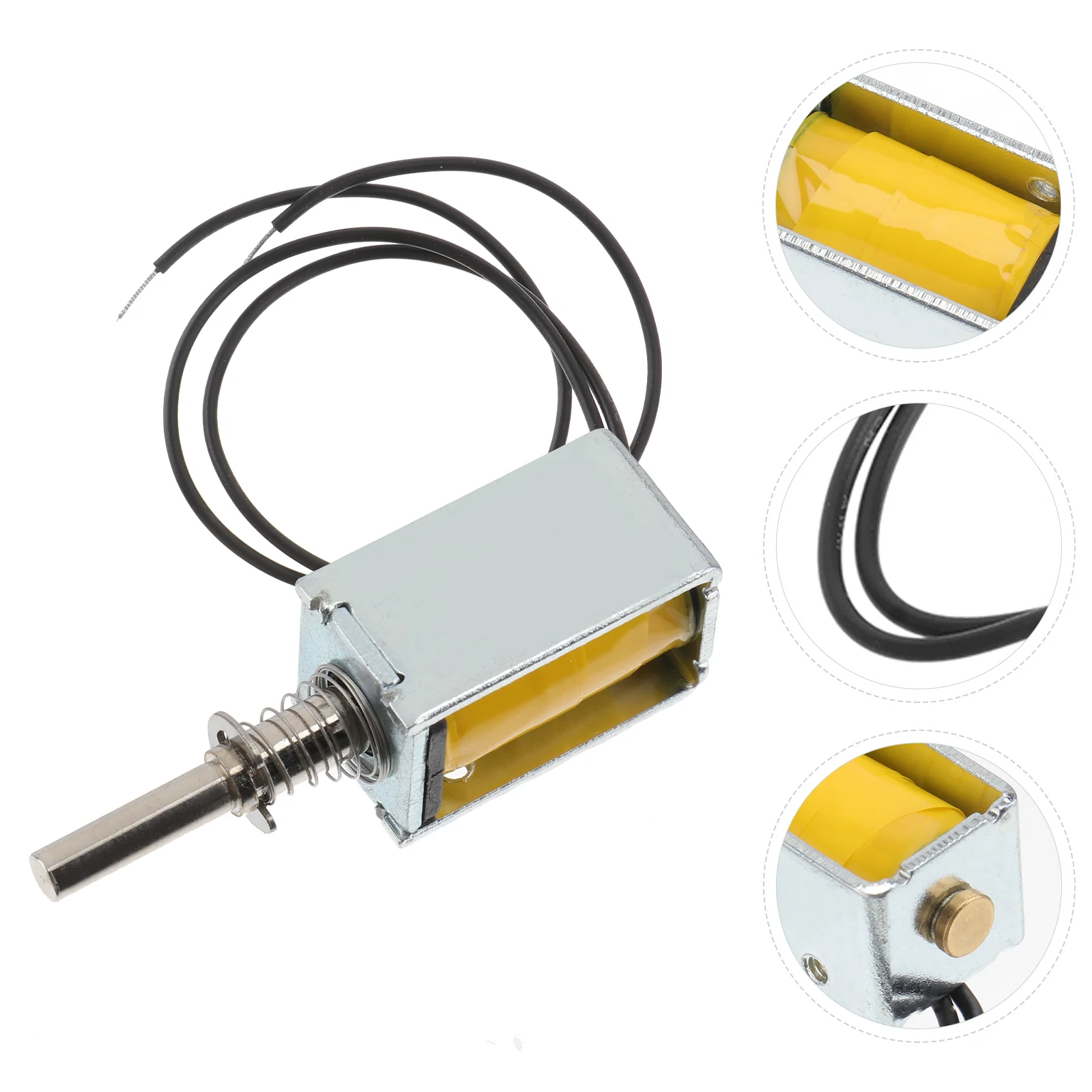 

1pc 6V DC Holding Electromagnet Open Frame Holding Electromagnet Solenoid Lifting Magnet