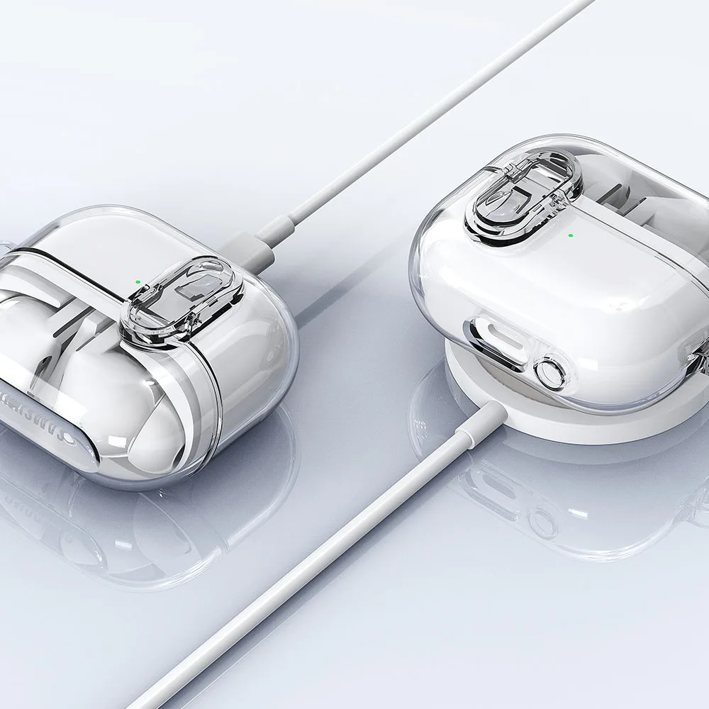 Прозрачный чехол с замком безопасности для Samsung Galaxy Buds 3 Funda