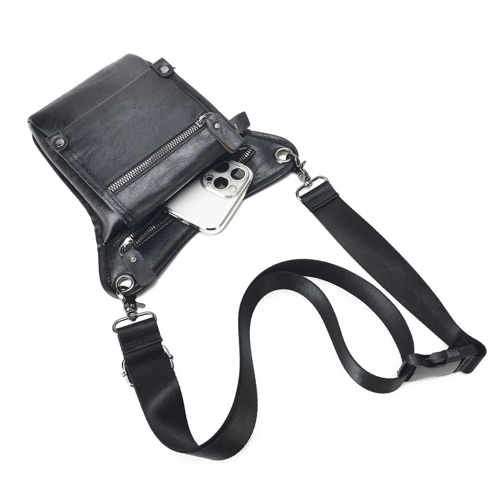 Vintage Waist Pack Drop Leg Bag for Men Women Leather  Belt Hip Bum Bag Multi-Purpose Motorcycle Bike Outdoor Hiking Hip Packet