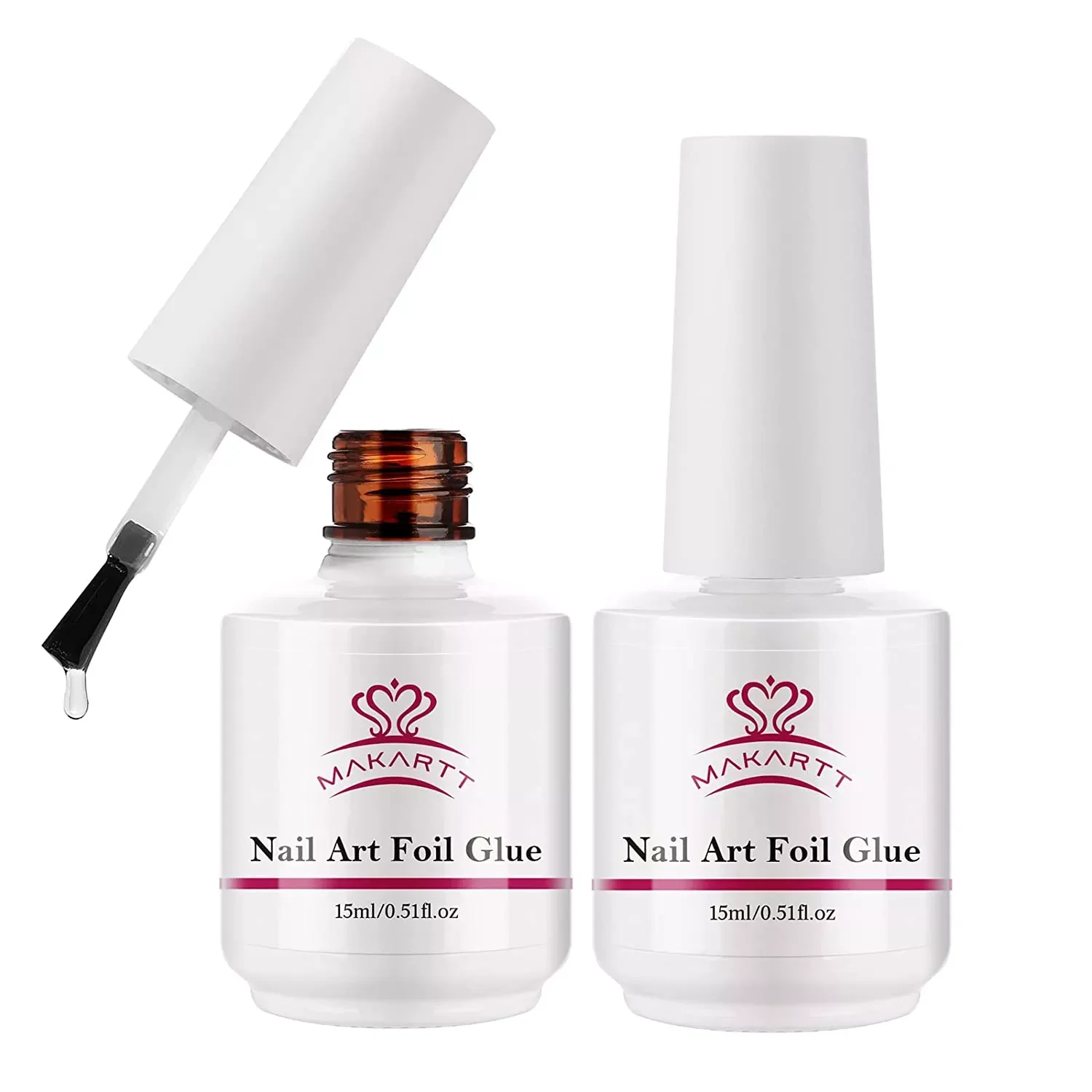 

Makartt Nail Foil Glue Gel for Transfer Stickers 15ml Soak Off Transfer Gel Strong Adhesion Foil Nail Art Kit UV LED Lamp Requir