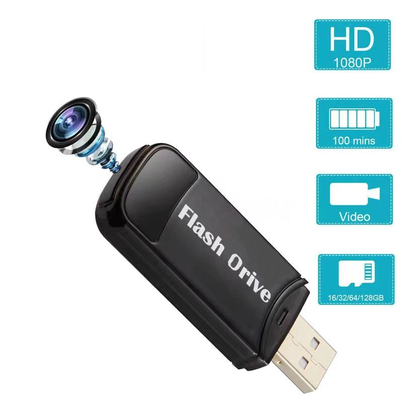 

Ultra HD 1080p portable flash drive mini camera body USB USB flash drive for meeting minutes, interviews and evidence collection