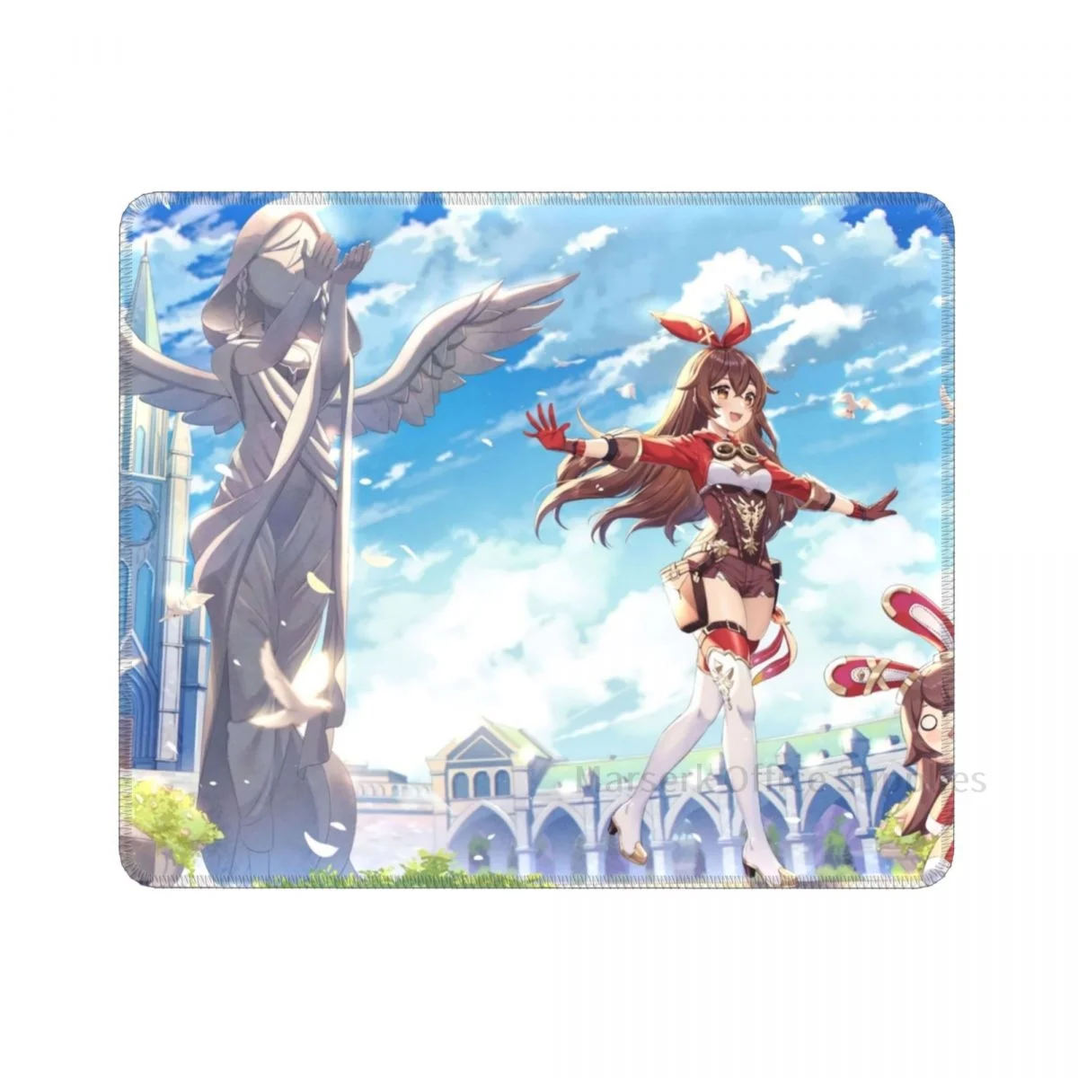 

Янтарный коврик для мыши Genshin ударная игра Paimon игровой Настольный коврик для клавиатуры креативный Настольный коврик Блокировка границы Пр...