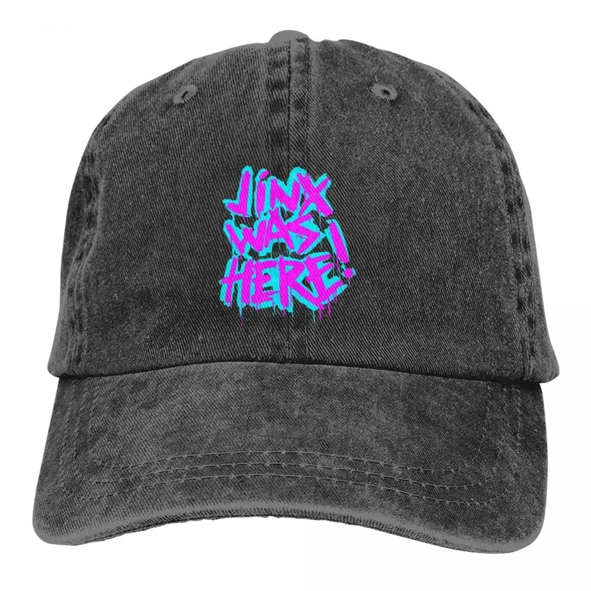 Постиранная мужская бейсболка JINX WAS HERE Cool Trucker Snapback Ковбойские кепки Dad Hat Arcane League Of