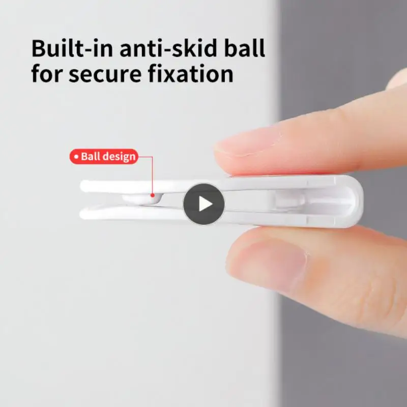 

One Thing For Multiple Purposes Fixed Hook Shower Curtain Ring Clamp Seamless Self-adhesive Easy To Use Couple Curtain Clip