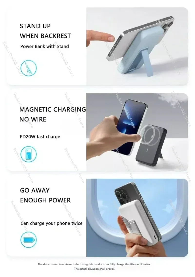622 (MagGo) Беспроводной внешний аккумулятор Power Bank 5000 мАч портативная складная