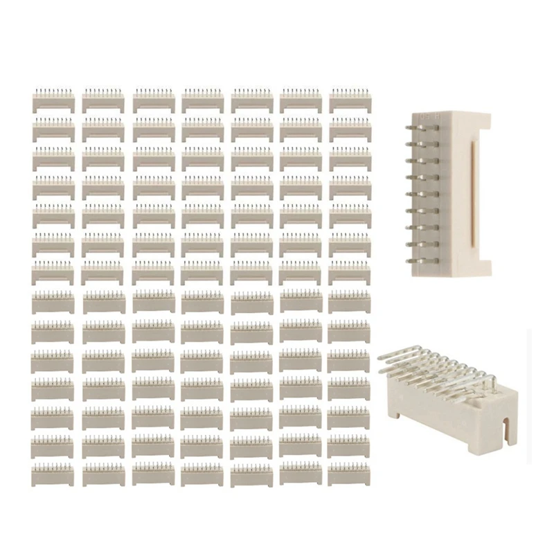 

100Pcs Miner Connector,50Pcs 2X9P Male Socket Straight Pin and 50Pcs 2X9P Male Socket Curved Pin for Asic Miner Antminer