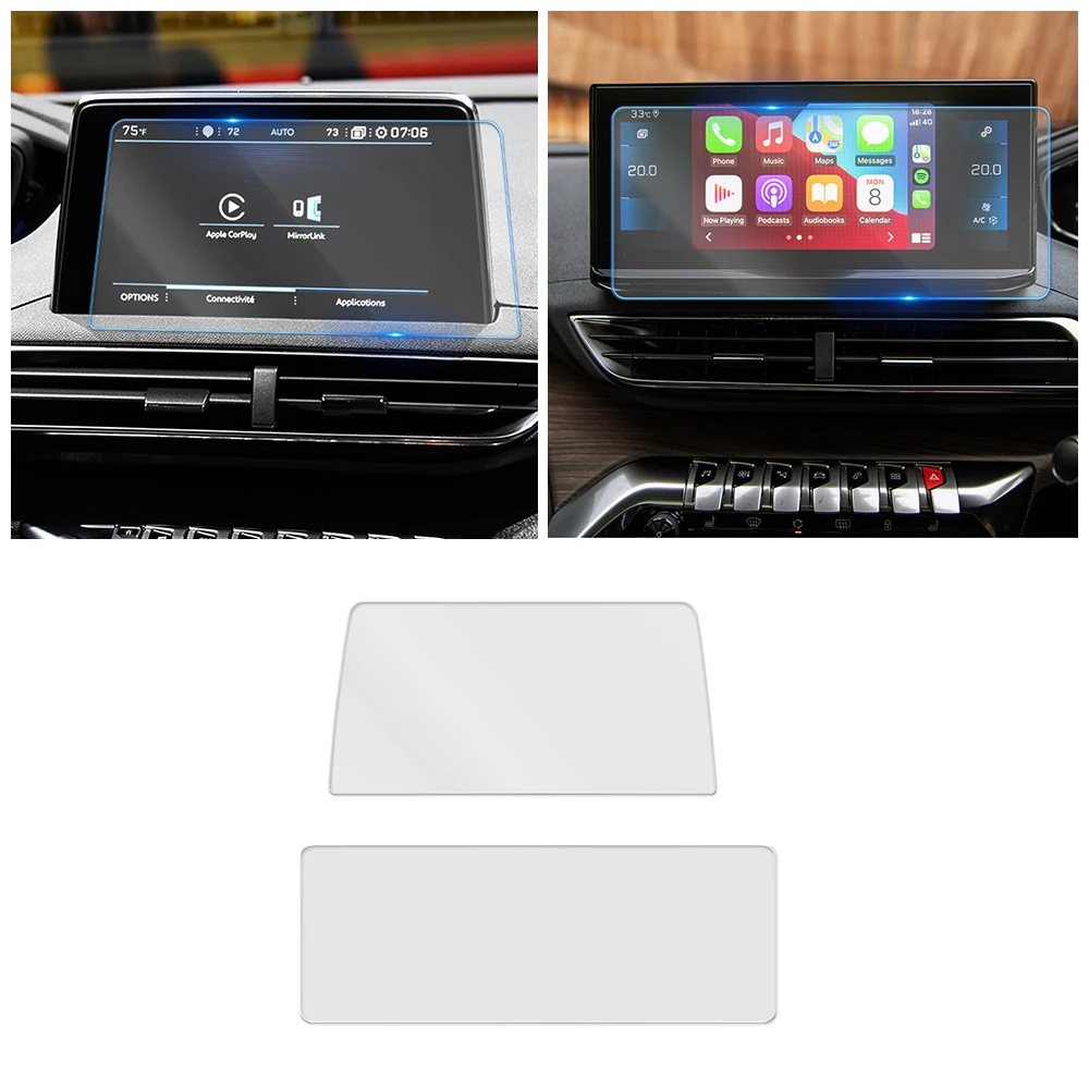 

For Peugeot 5008 2017-2021 Car Multimedia Video GPS Navigation LCD Screen Tempered Glass Protective Film Anti Scratch Accessory
