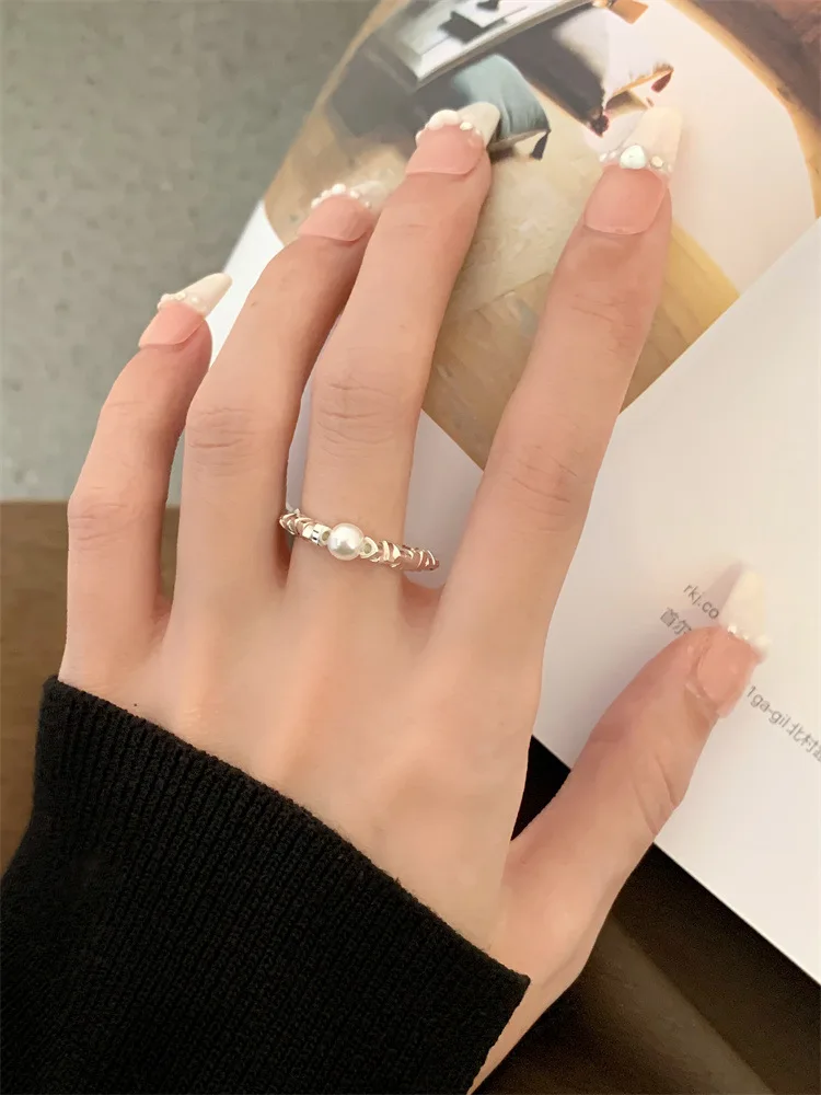 

Design High Luxury Engagement Rings for Women New Pearl Irregular Wedding Rings Unique Jewelry