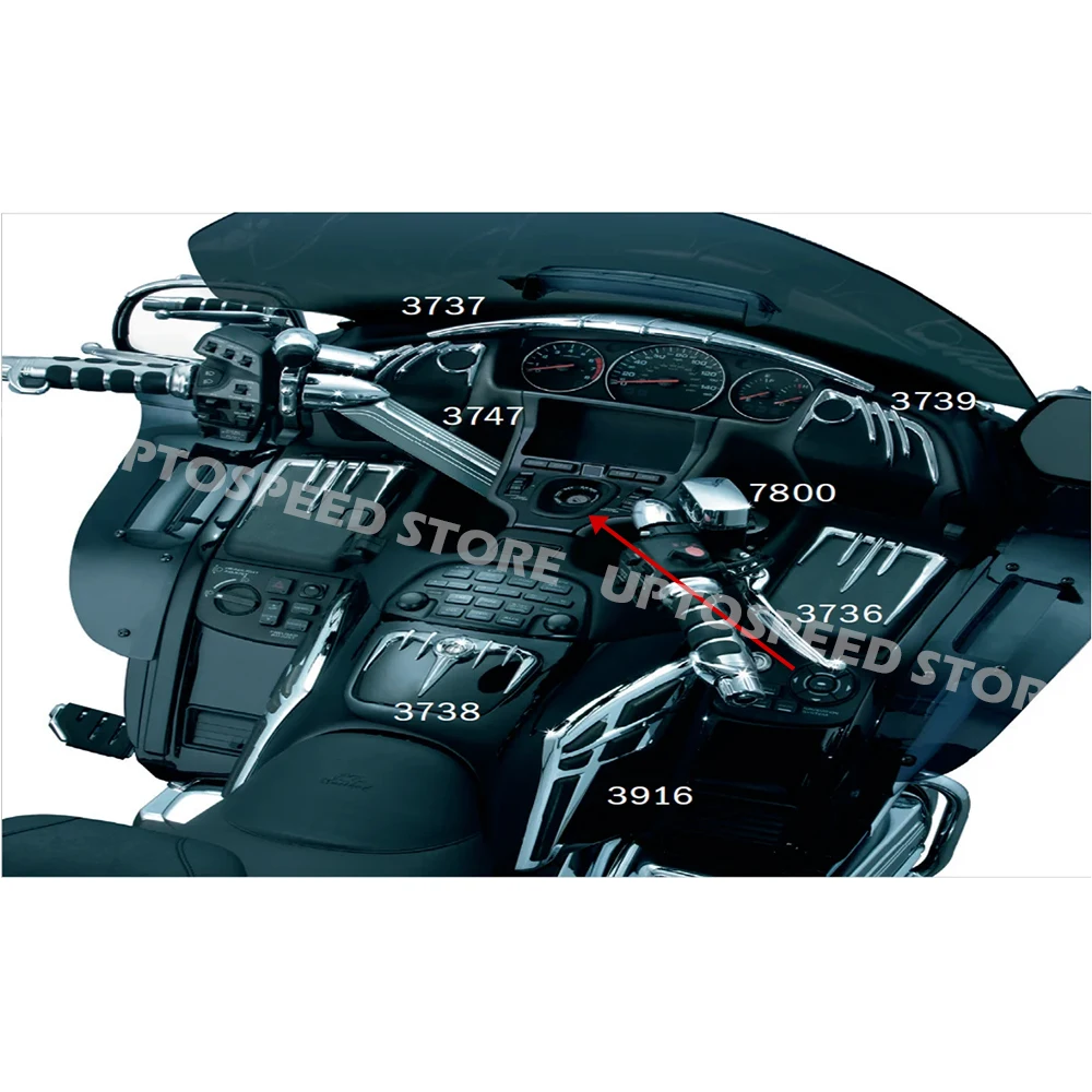 Золотое крыло GL1800 украшение для мотоциклетного электронного переключателя