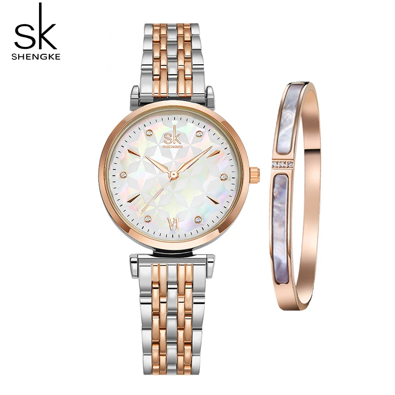 Shengke Fashion Women Watches Luxury Woman's Quartz Wristwatches Bracelet Set Series New Original Ladies Clock Relogio Feminino