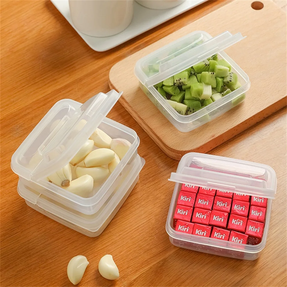 

2PCS Portable Butter Cheese Storage Box Portable Refrigerator Fruit Vegetable Fresh-keeping Organizer Box Container With Lid