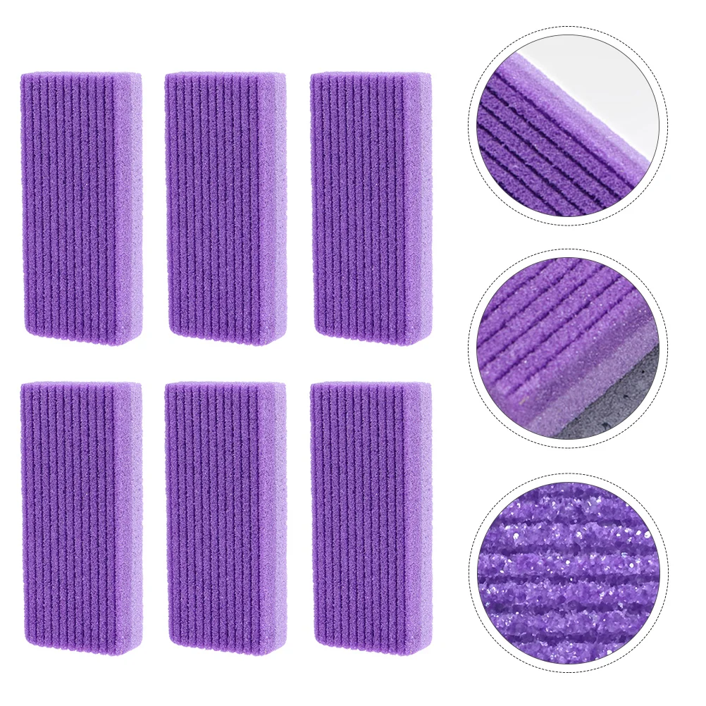 

6 Pcs Pedicure Tools Pumice Stone Foot Grinding Exfoliating Rubbing Dead Skin Remover Wash Purple Man