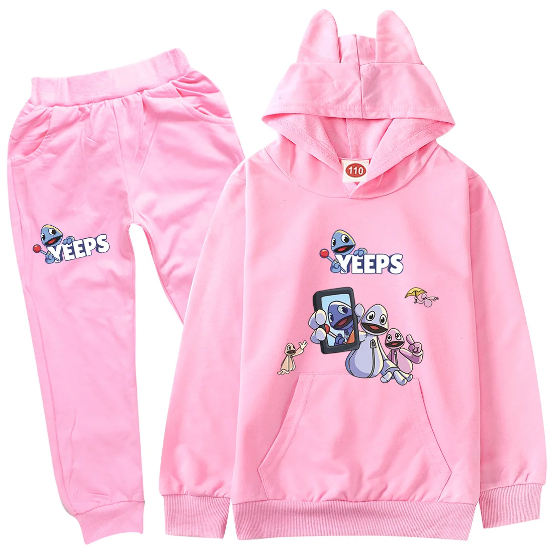Комплекты детской одежды костюм Yeeps для девочек толстовки с длинными рукавами и