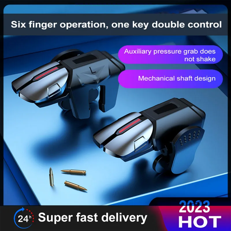 

G21 Mobile Game Trigger For PUBG Phone Gaming Controller Alloy Gamepad Joystick Aim Shooting L1R1 Key Button For IPhone Android