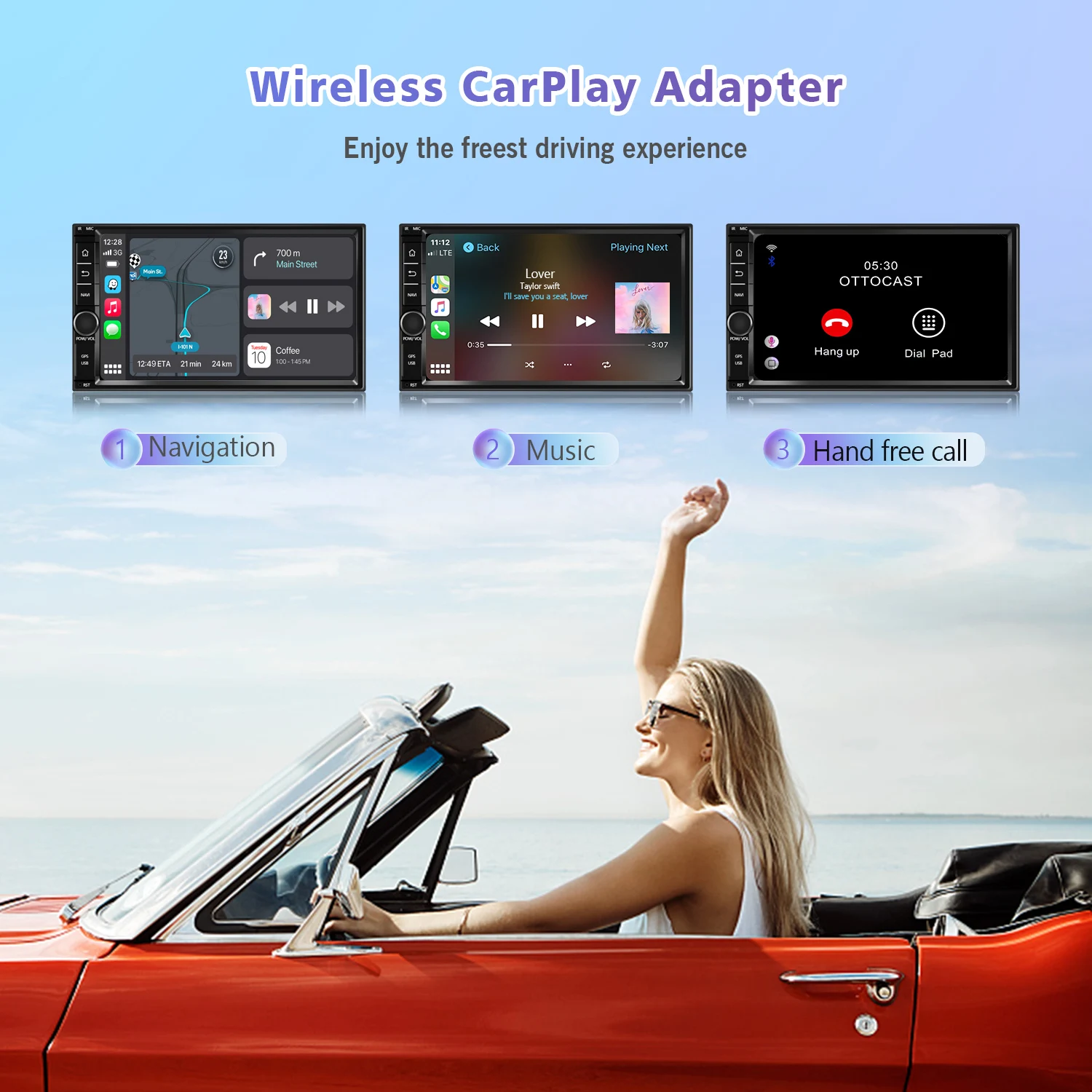 Ограниченное время предложение U2-X Беспроводной адаптер Android Auto CarPlay 2 в 1 для