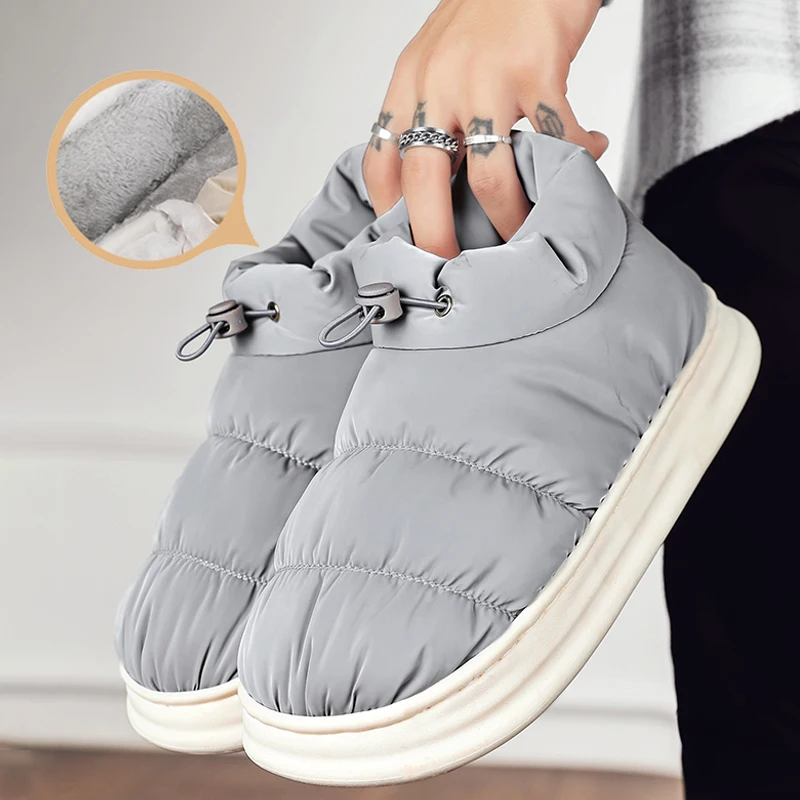 Men Snow Boots Warm Plush Waterproof 