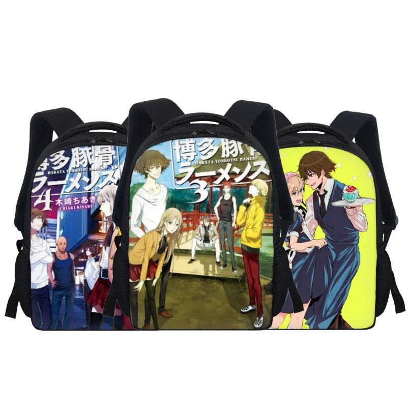 

Anime Kids School Bags Hakata Tonkotsu Ramens Back to School Small Children Schoolbags Zipper Elementary School Baby Backpacks