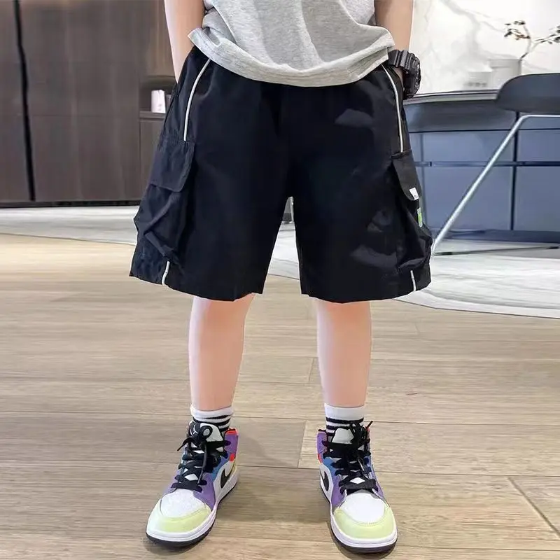 

Шорты для мальчиков, Новинка лета 2022, свободные модные штаны