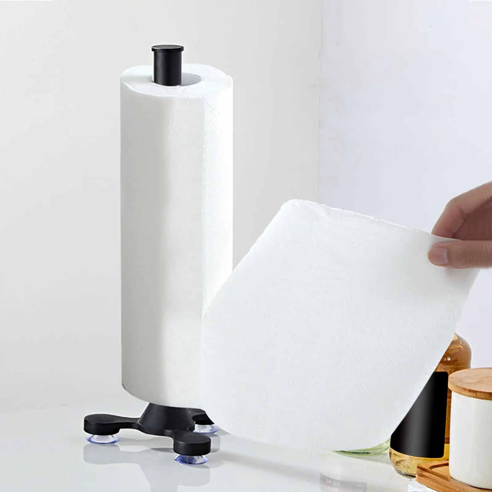

Держатель для бумаги на присоске, стойка-органайзер для туалетной бумаги, подставка для рулона бумаги