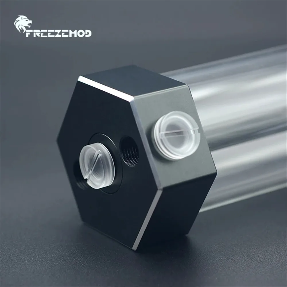 Заглушка для воды FREEZEMOD Frosted G1/4 акриловая матовая с ручной поворотной кнопкой