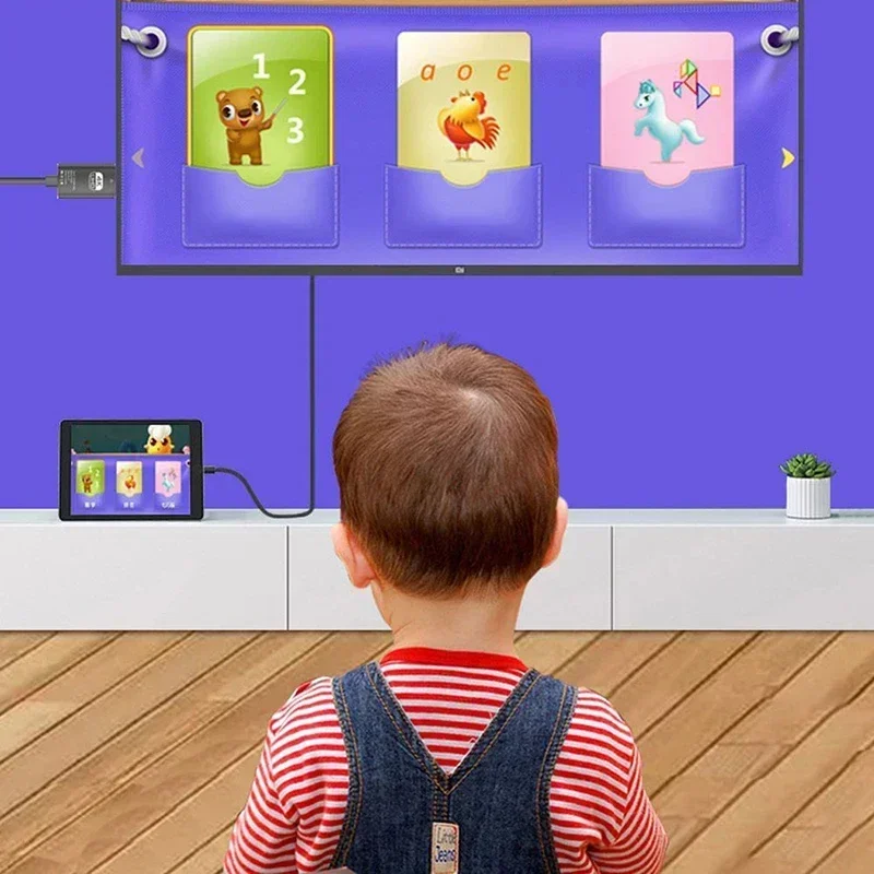 Кабель USB C к HDMI 2 м/6 6 фута 4K 30/60 Гц Тип HD ТВ-конвертер-адаптер для IPhone 15 MacBook Pro/Air IPad