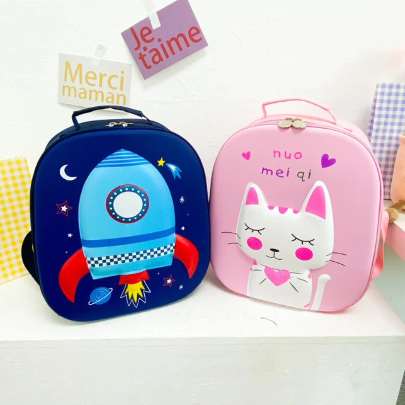New Children Hard Shell Backpacks Dinosaur Mermaid Girl Boy Cute Cartoon Backpack Preschool Baby Schoolbag In Kindergarten 2022
