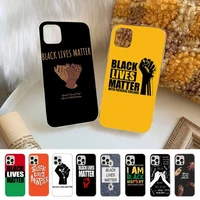 yndfcnb black lives matter phone case for iphone 11 12 13 mini pro max 8 7 6 6s plus x 5 se 2020 xr xs case shell