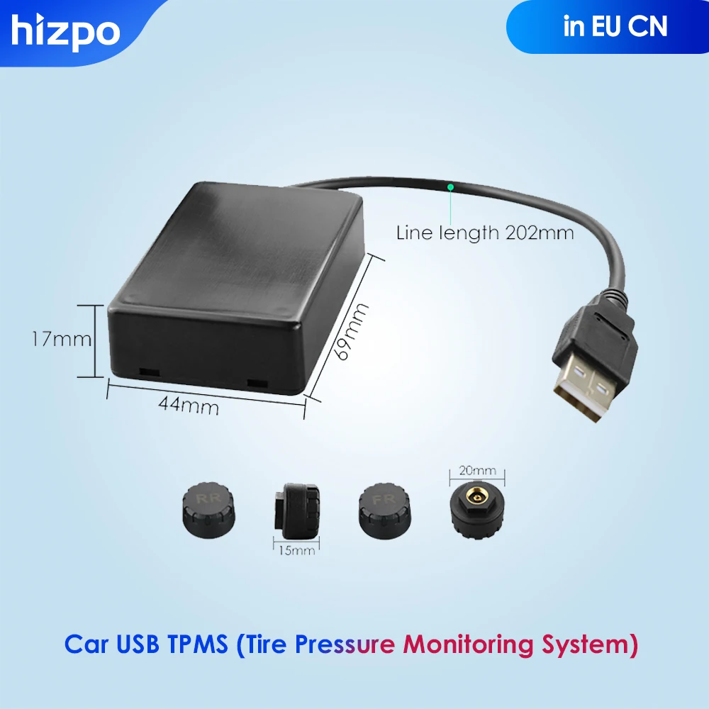 Hizpo Автомобильный USB TPMS (система контроля давления в шинах) для Android мультимедийный плеер автомобильная навигация дисплей головное устройство Авторадио