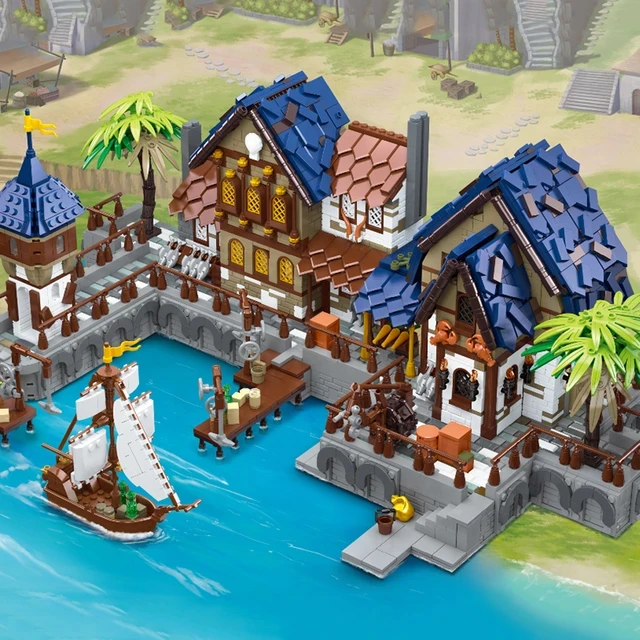

Medieval Tavern Model Building Blocks European Century House Modular MOC Bricks Set Gifts Educational Toys Gift For Kids