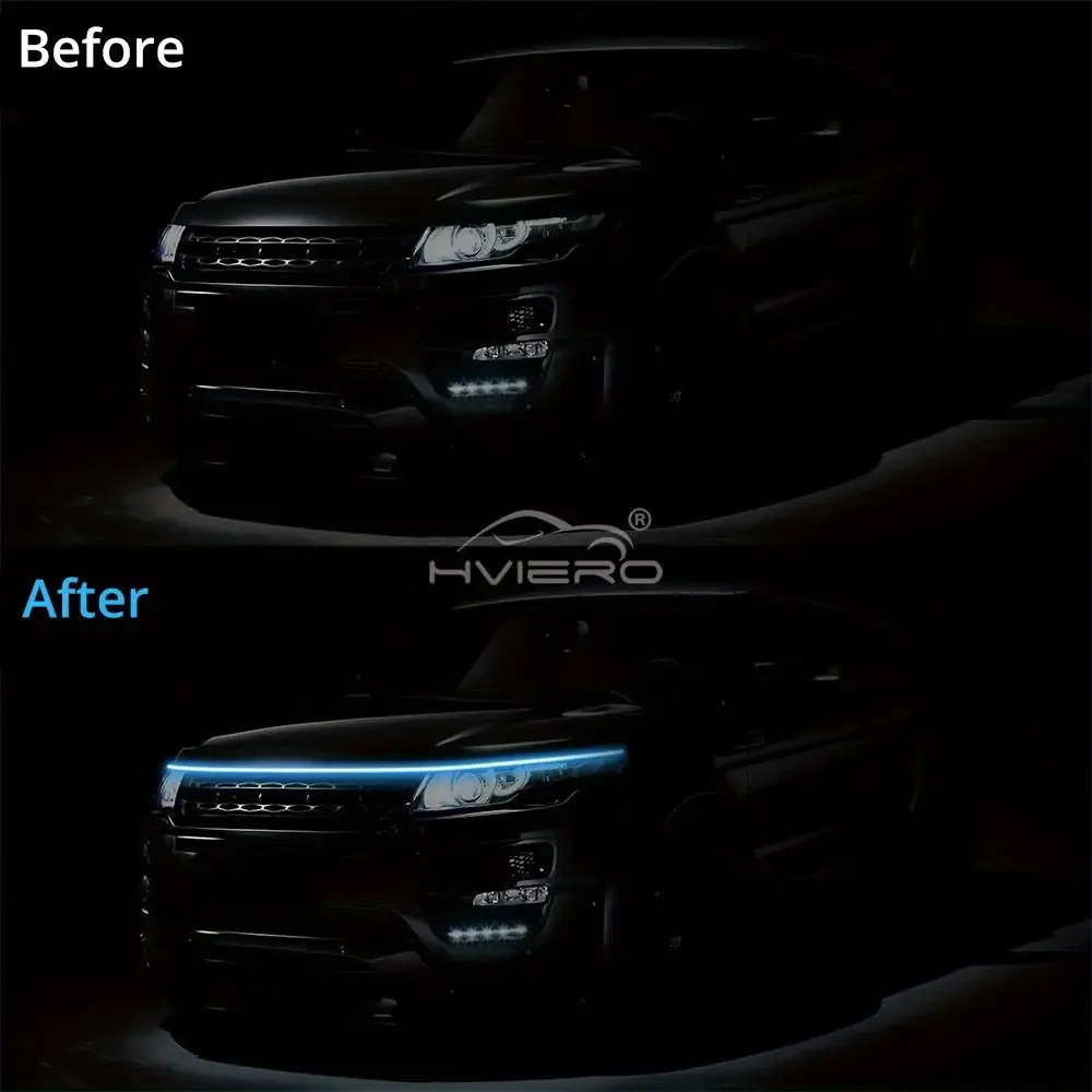 Автомобильные светодиодные фонари 59 дюймов 12 В освещение капота сканирование