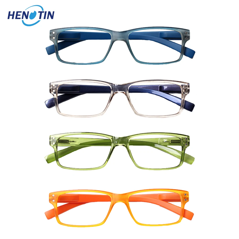 Очки для чтения женщин и мужчин пружинные петли квадратная диоптрийная лупа очки