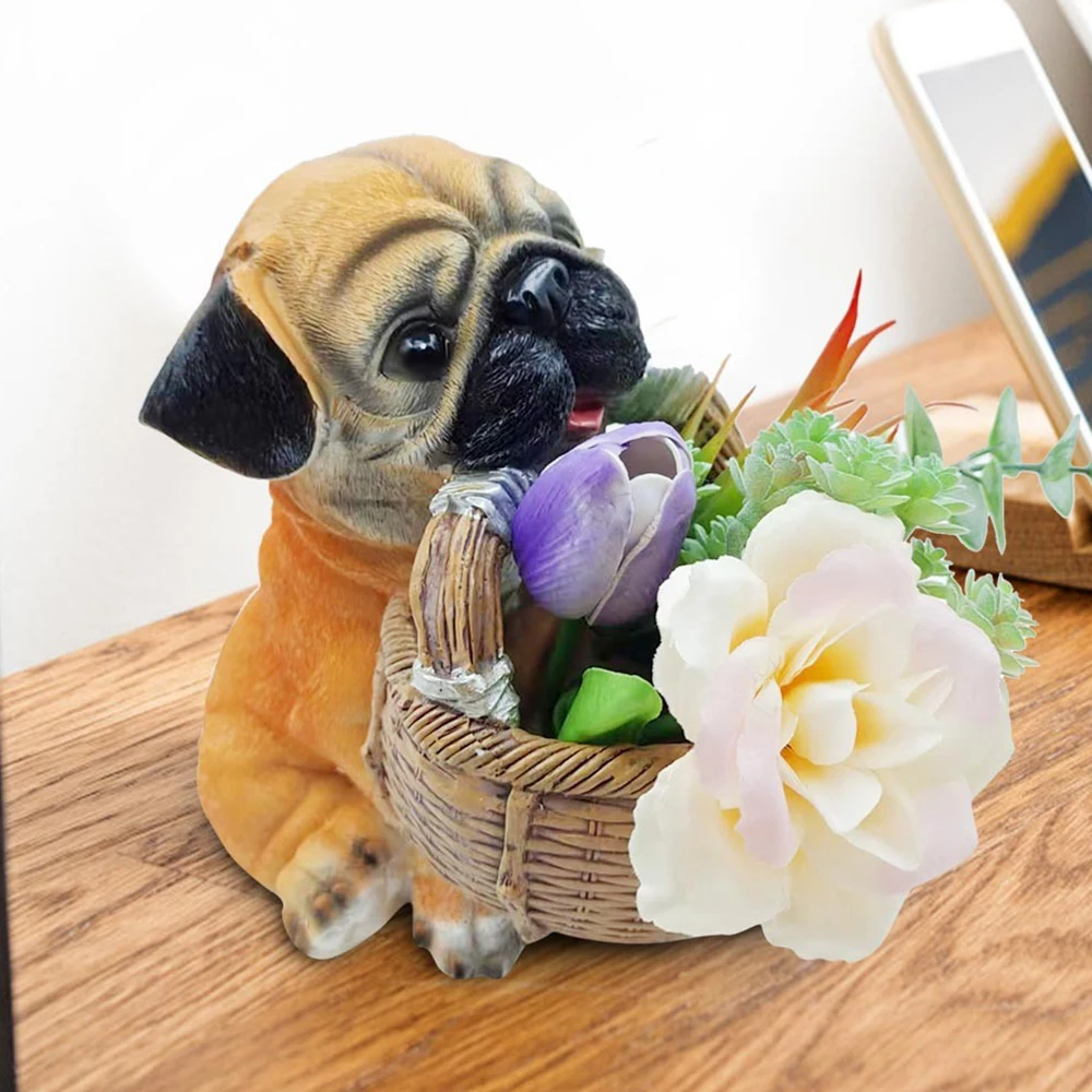 

1Pcs Assemblable Dog Flower Pot Multiple Pet Dog Breeds Garden Pots DIY PVC Flower Planter Garden Home Decor Ornament Dropship