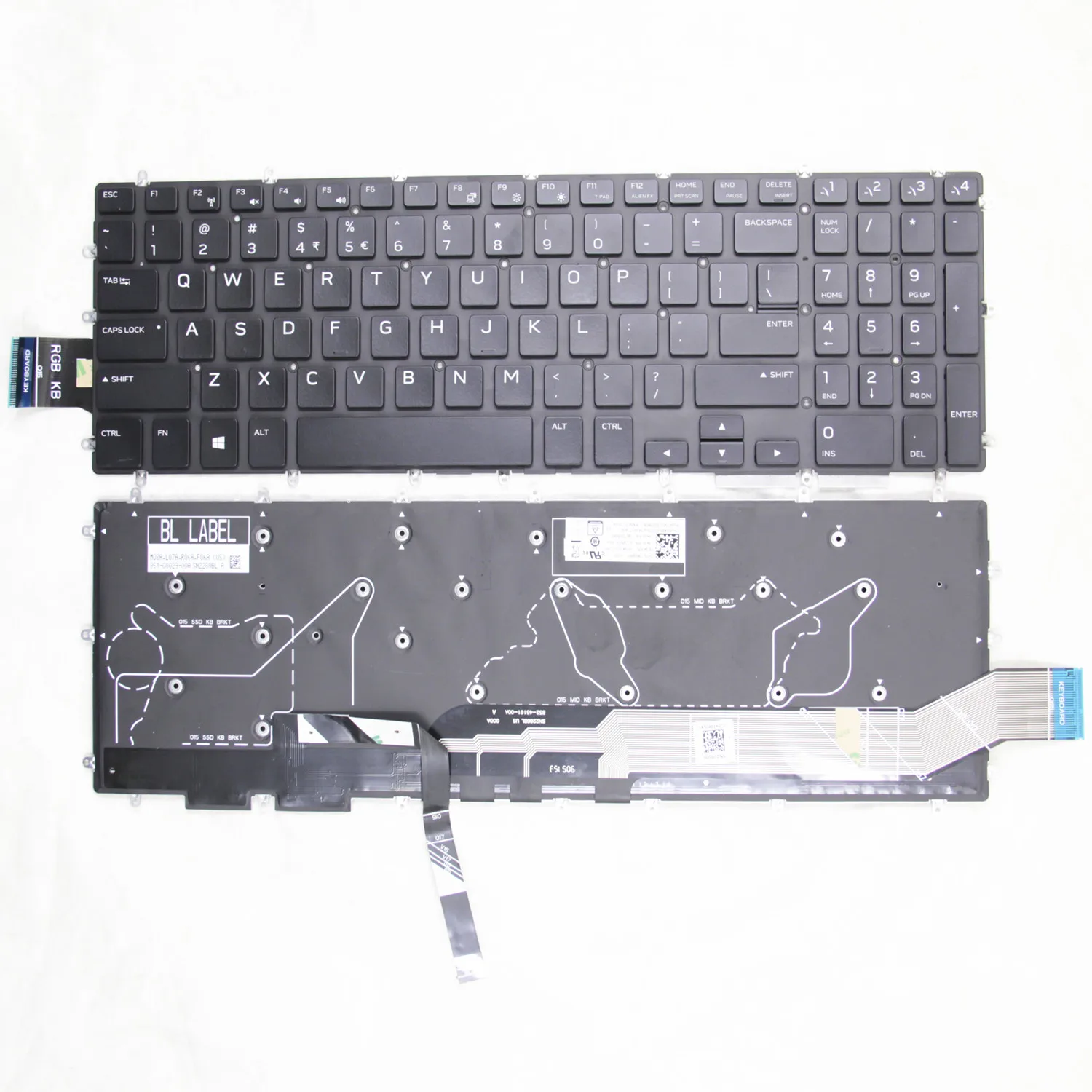 

Английская клавиатура с подсветкой для ноутбука Dell Alienware M17 ALW15M M15 P79F P79F001
