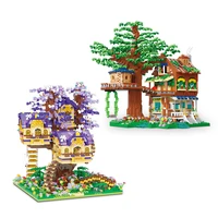 tree house building blocks city street view bricks room home toys for kids christmas gifts