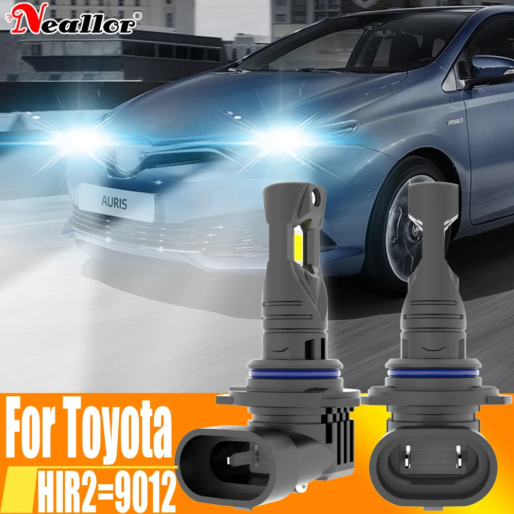 

2x HIR2 Led Headlight Canbus No Error 9012 Car Bulb High Power 6000K White Light Diode Lamp 12v 55w For Toyota Auris 2012 ~ 2018