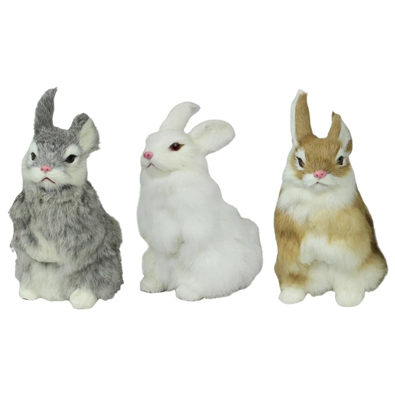 

Имитация кролика, кукла, милые кролики, фигурка, Реалистичная кукла-животное, плюшевая игрушка для детей, девочек, мальчиков, детский подаро...