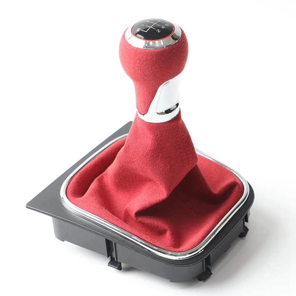 Ручная 6-скоростная Рычажная переключатель передач с кожаной головкой для VW Golf 5 6