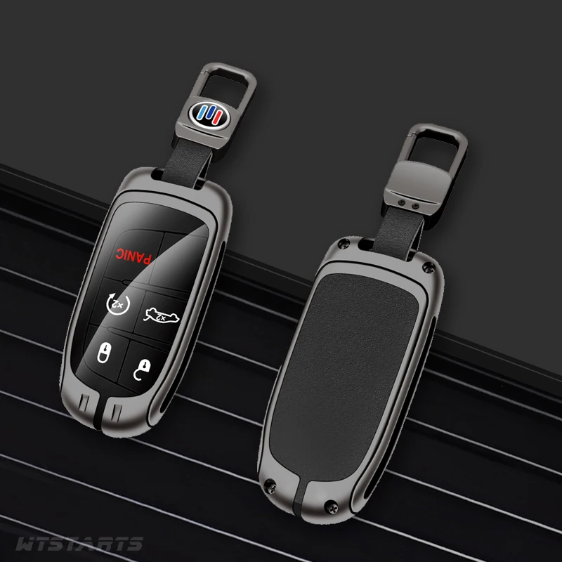 

Zinc Alloy Car Leather Keychain Case For Dodge Jeep Renegade Grand WK2 Cherokee Challenger Ram Charger 1500 Chrysler Journey