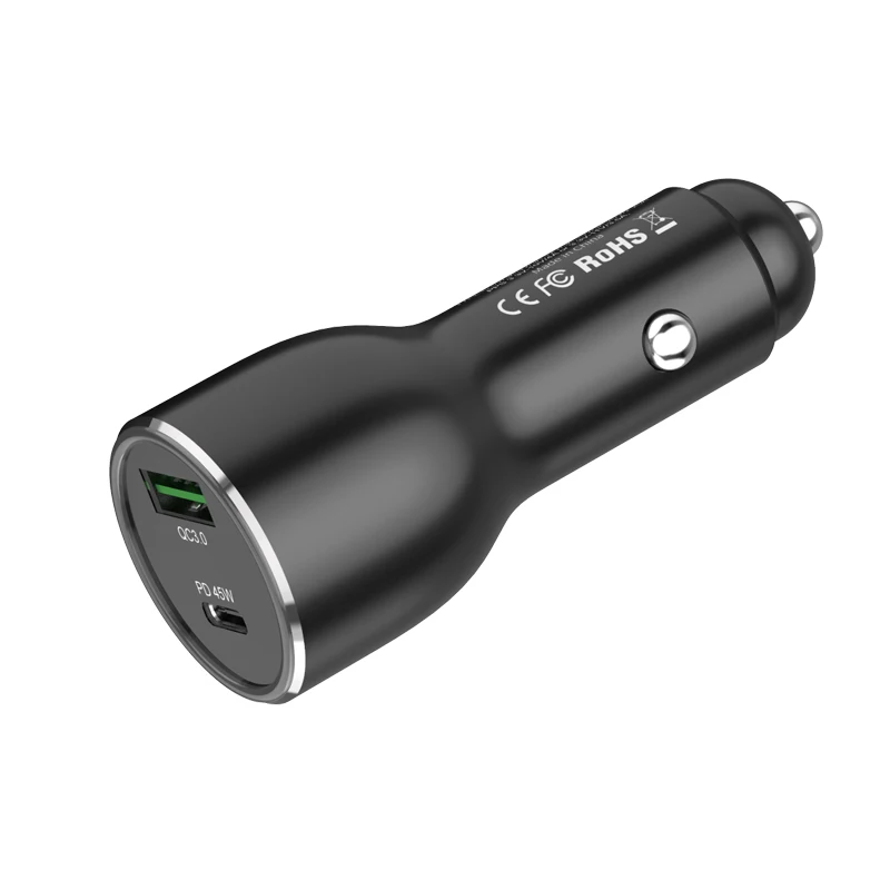 

Автомобильное зарядное устройство с 2 USB-портами для быстрой зарядки IPhone 13 12 Samsung Xiaomi