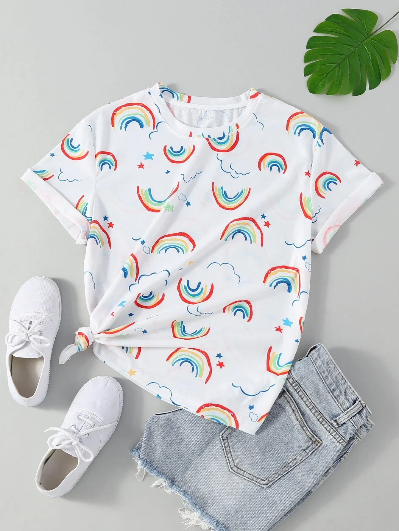 

Star & Rainbow Print Tee
