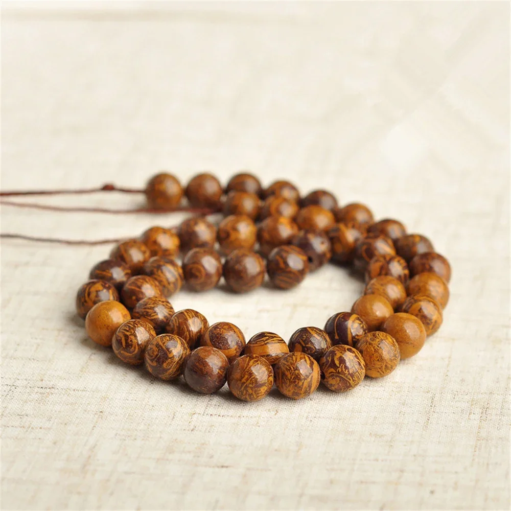 _ 6-12 мм золотые шелковые бусины Nanmu стандартные для ожерелья браслета яшмы