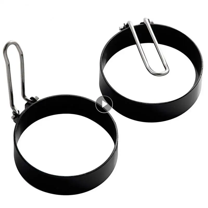 

Инструмент для приготовления оладий, металлический круглый Круглый круглый аксессуар из нержавеющей стали, форма для жарки яиц, горячая Ра...