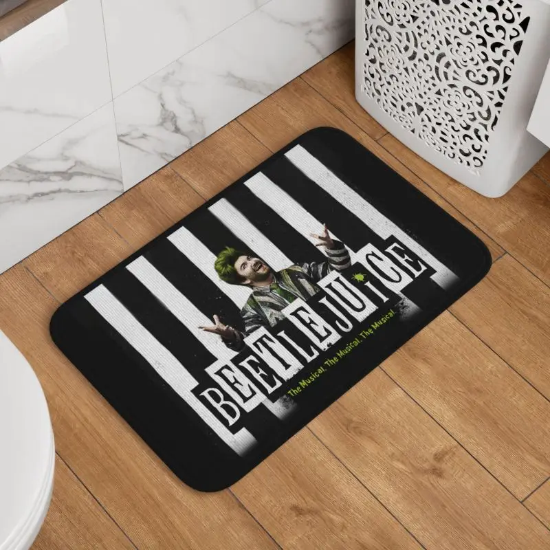 Пользовательский напольный коврик от Beetlejuice нескользящий для входа ванной кухни