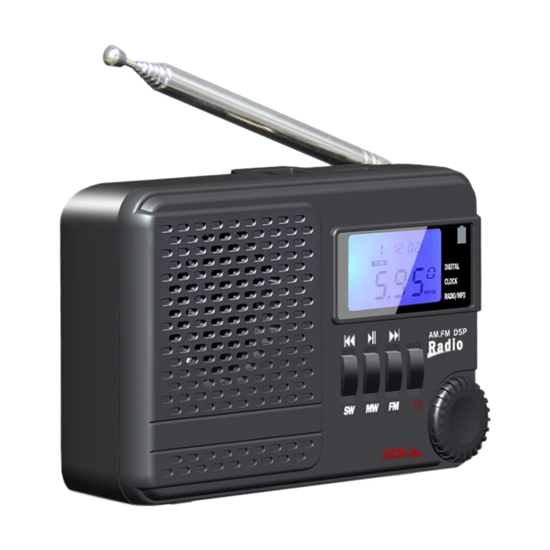 

Многодиапазонное многофункциональное радио, FM/AM радио Светодиодный ным дисплеем, стерео перезаряжаемое радио с защитой от песка